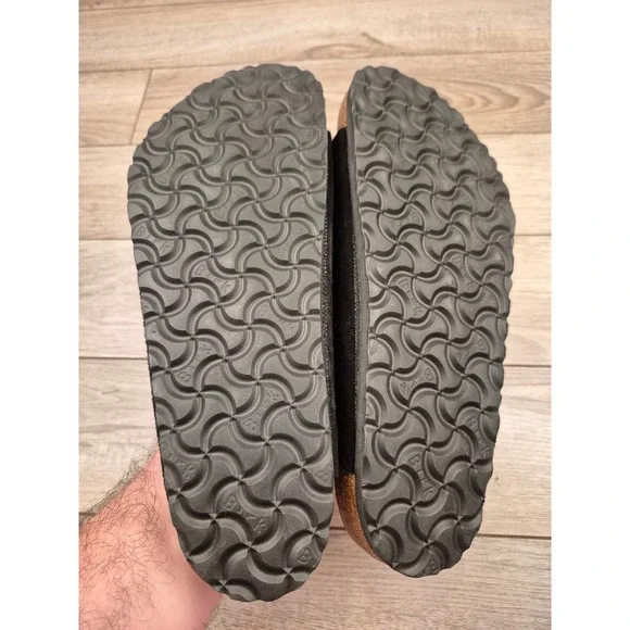Birkenstock Arizona Soft Footbed Black Suede Sandals Mens Sz 40 L9 M7 - Picture 7 of 12